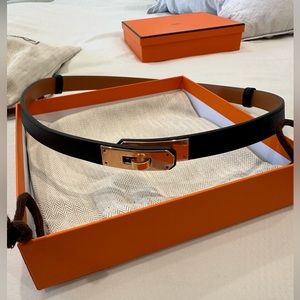 ✖️SOLD✖️BNIB Hermes Mini Kelly Belt Reversible with rose gold hardware